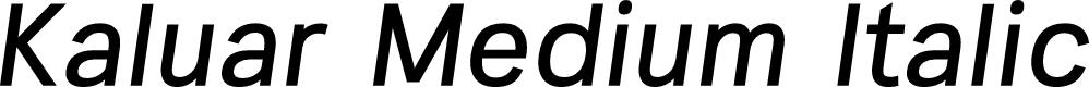 Kaluar Demo Medium Italic