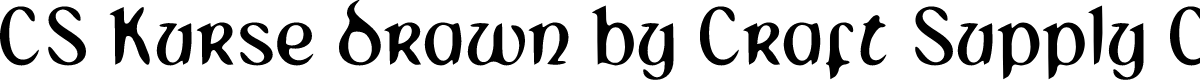 CSKurseDrawn-Regular Demo