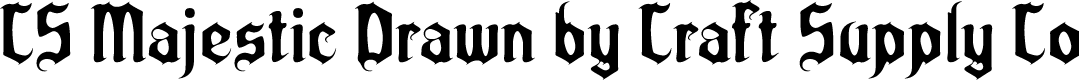 CSMajesticDrawn-Regular Demo