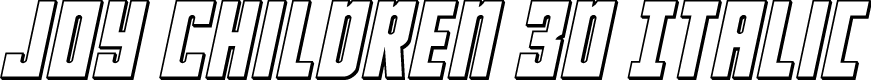 Joy Children 3D Italic