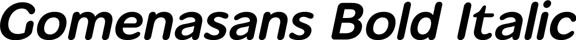 Gomenasans Bold Italic
