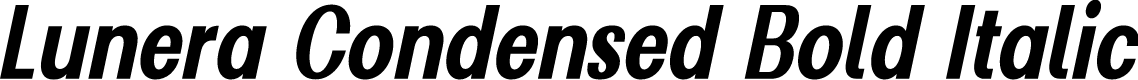 Lunera Condensed Bold Italic