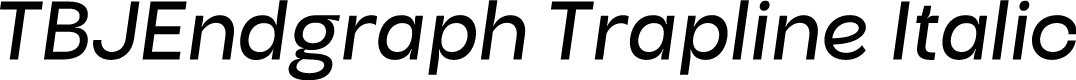 TBJEndgraph Trapline Italic