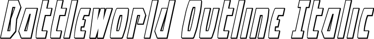 Battleworld Outline Italic