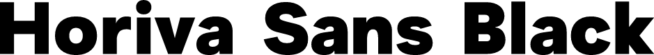 Horiva Sans Demo Black