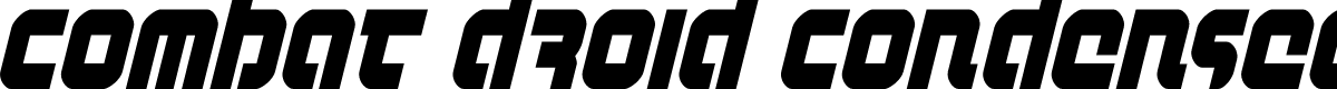 Combat Droid Condensed Italic