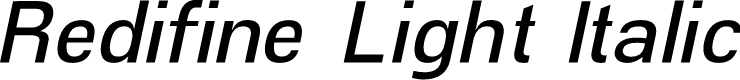 Redifine Light Italic