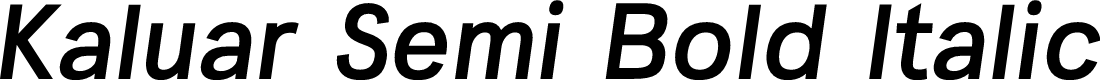 Kaluar Demo Semi Bold Italic