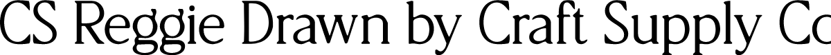 CSReggieDrawn-Regular Demo