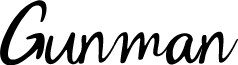 Gunman Fluid Lettering