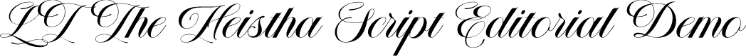 LT The Heistha Script Editorial Demo Regular