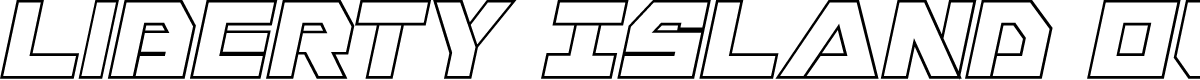 Liberty Island Outline Italic
