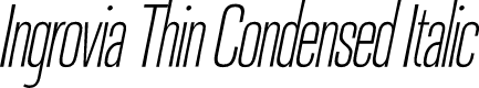 Ingrovia Thin Condensed Italic