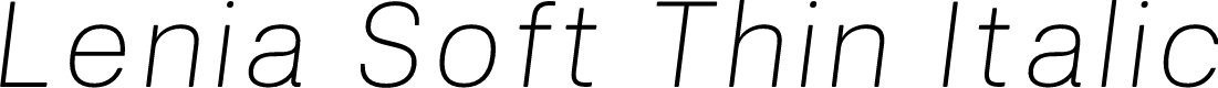 Lenia Soft Demo Thin Italic