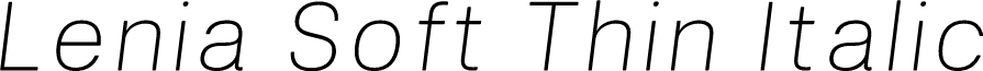 Lenia Soft Demo Thin Italic