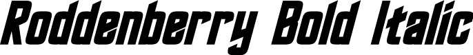 Roddenberry Bold Italic