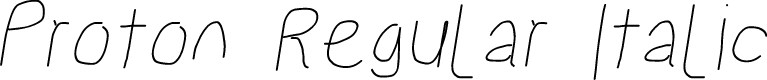 Proton Regular Italic