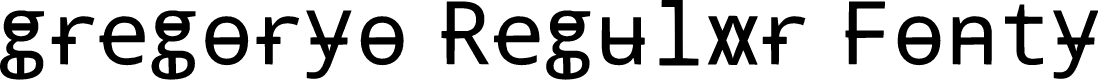 gregoryo Regular Fonty