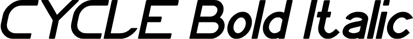 CYCLE Bold Italic