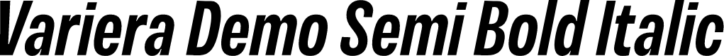 Variera Demo Semi Bold Italic