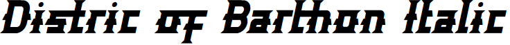 Distric of Barthon Italic