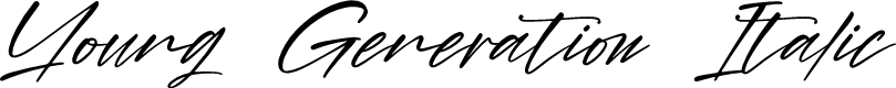 Young Generation (Demo) Italic