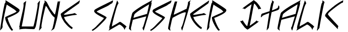 Rune Slasher Italic