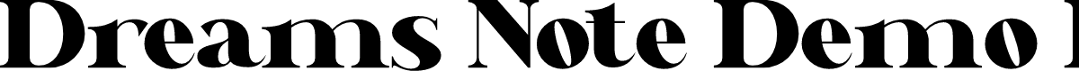 Dreams Note Demo Black