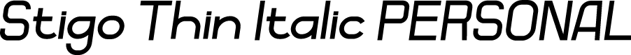 Stigo Thin Italic PERSONAL