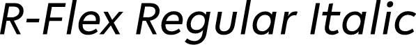 R-Flex Regular Italic