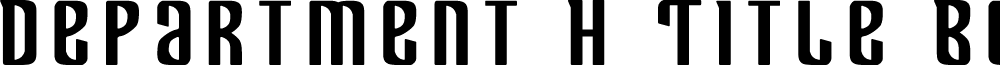 Department H Title Bold