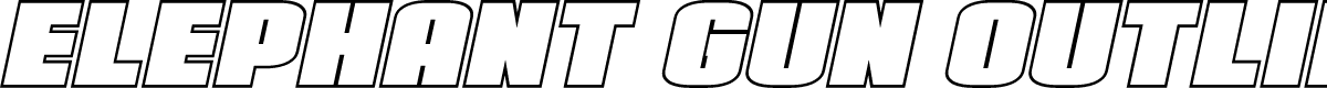 Elephant Gun Outline Italic