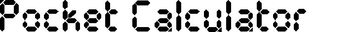 Pocket Calculator