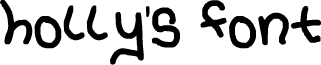 holly's font