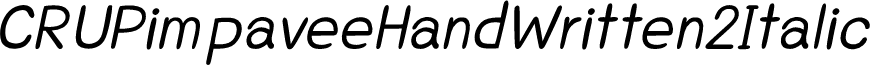 CRUPimpaveeHandWritten2Italic