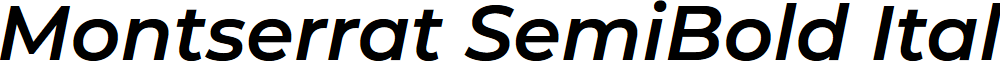 Montserrat SemiBold Italic