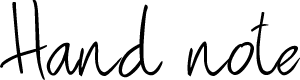 Hand note