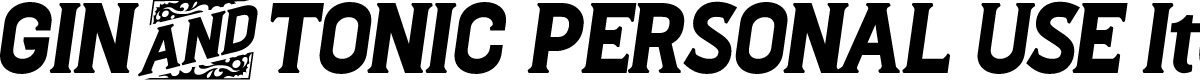 Gin And Tonic PERSONAL USE Italic