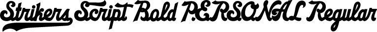 Strikers Script Bold PERSONAL Regular