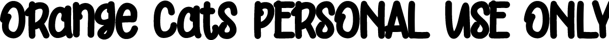 Orange Cats PERSONAL USE ONLY Bold