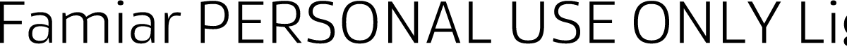Famiar PERSONAL USE ONLY Light