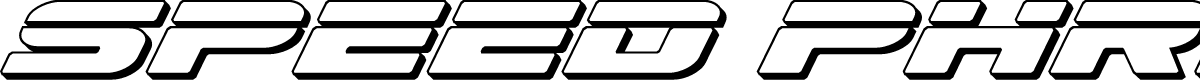 Speed Phreak 3D Italic