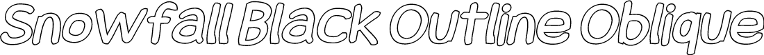 Snowfall Black Outline Oblique
