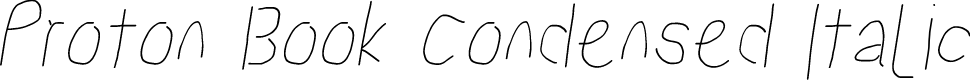 Proton Book Condensed Italic