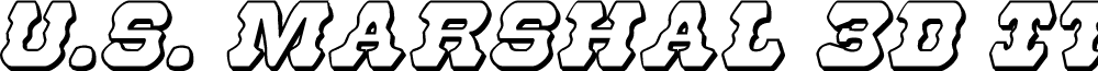 U.S. Marshal 3D Italic