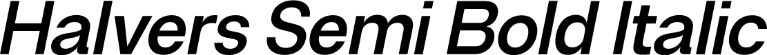 Halvers Semi Bold Italic