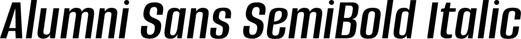 Alumni Sans SemiBold Italic