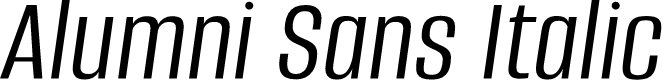 Alumni Sans Italic