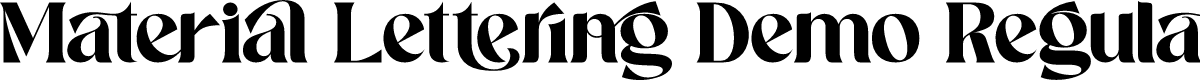 Material Lettering Demo Regular