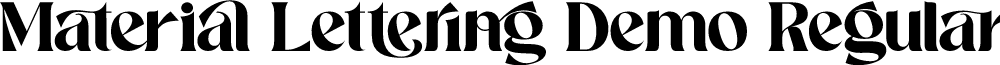 Material Lettering Demo Regular
